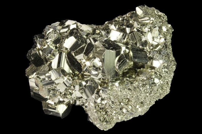 Gleaming Pyrite Crystal Cluster - Peru #141825